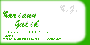 mariann gulik business card